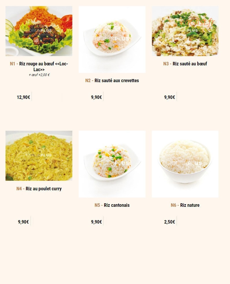 Bo Bun Plus — carte page 9