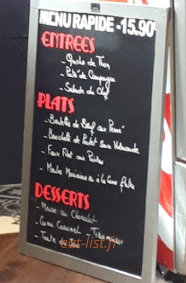 Brasserie Pizzeria d'azur — carte page 1