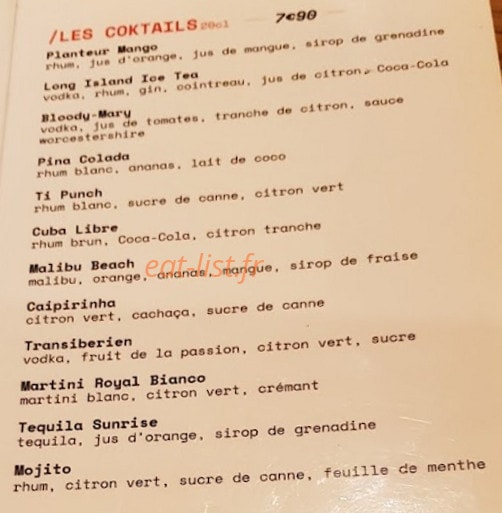 Café 12 Terminus — carte page 1