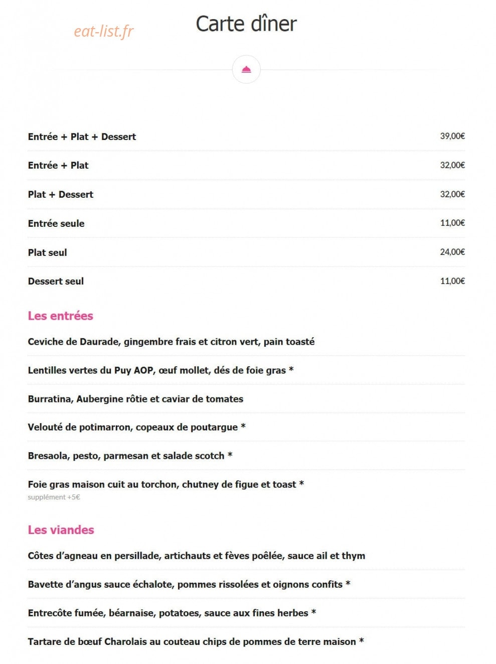 Café Barge — carte page 2