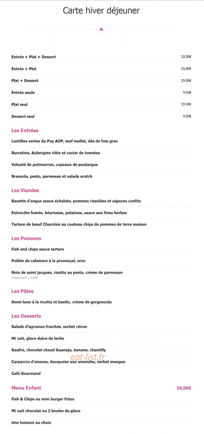 Café Barge — carte page 1
