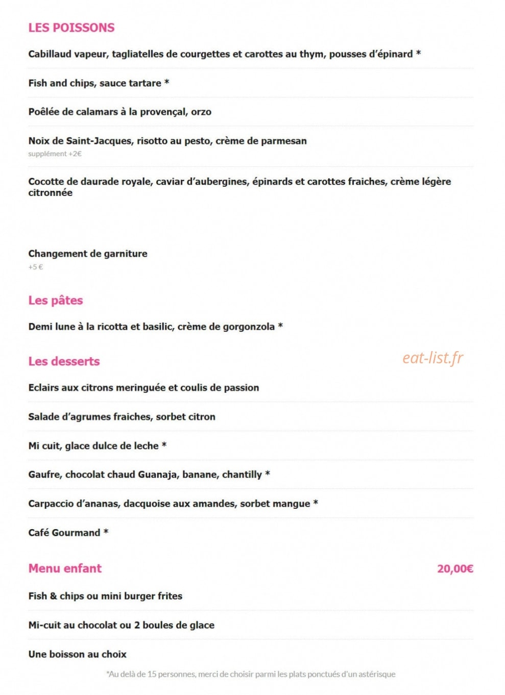 Café Barge — carte page 3