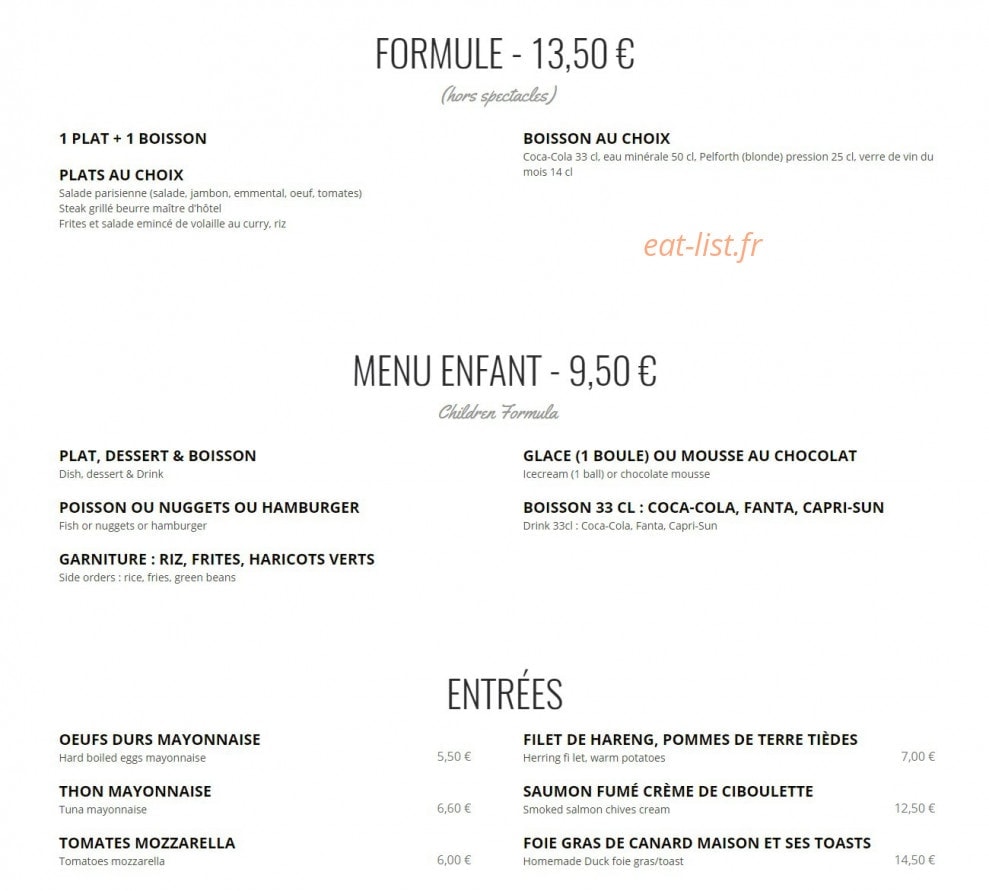 Café Chabalier — carte page 2