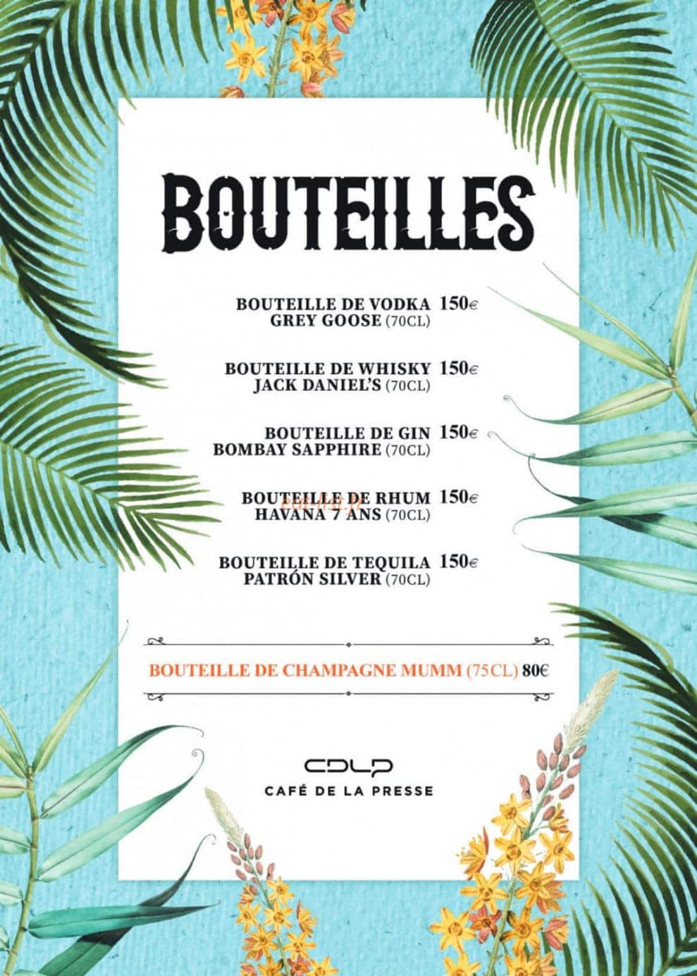 Café de la Presse — carte page 11