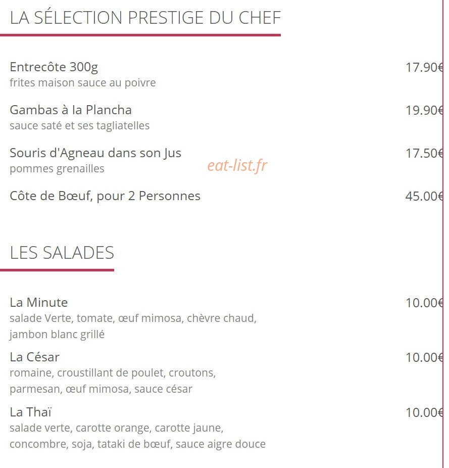 Cafe Minute Papillon — carte page 3