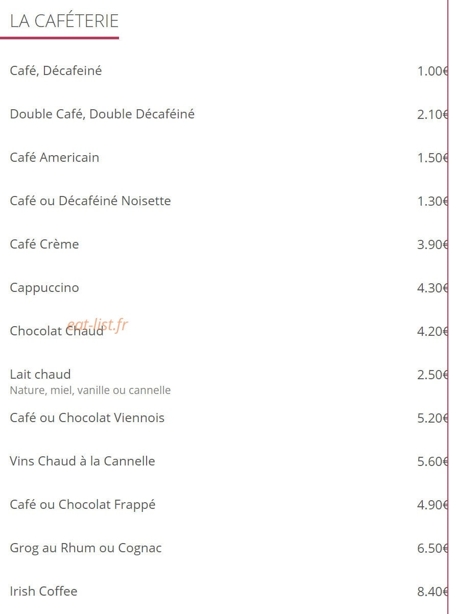 Cafe Minute Papillon — carte page 12