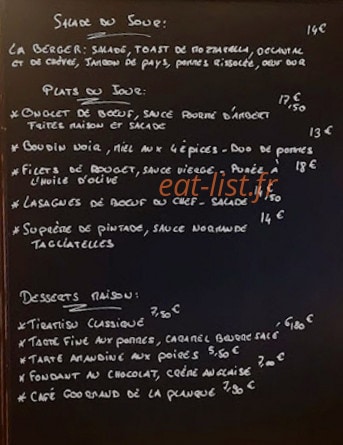 Cantine La Planque — carte page 1