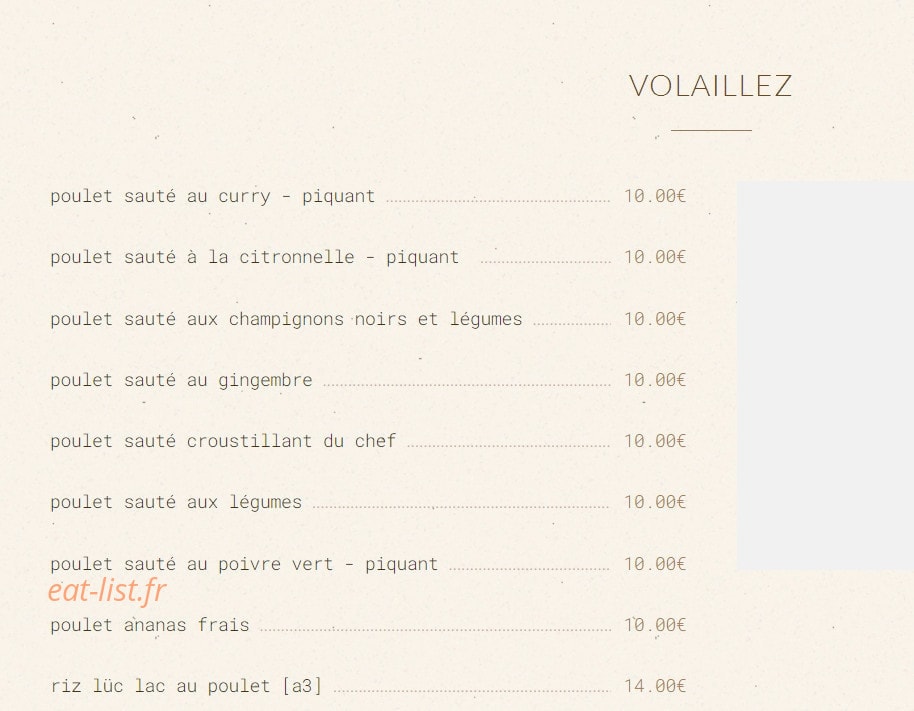 Chez Long — carte page 5