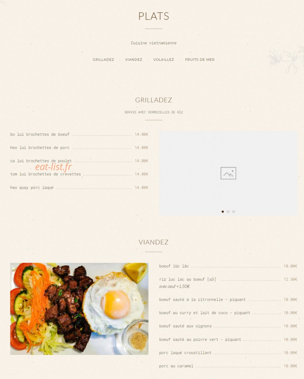 Chez Long — carte page 4