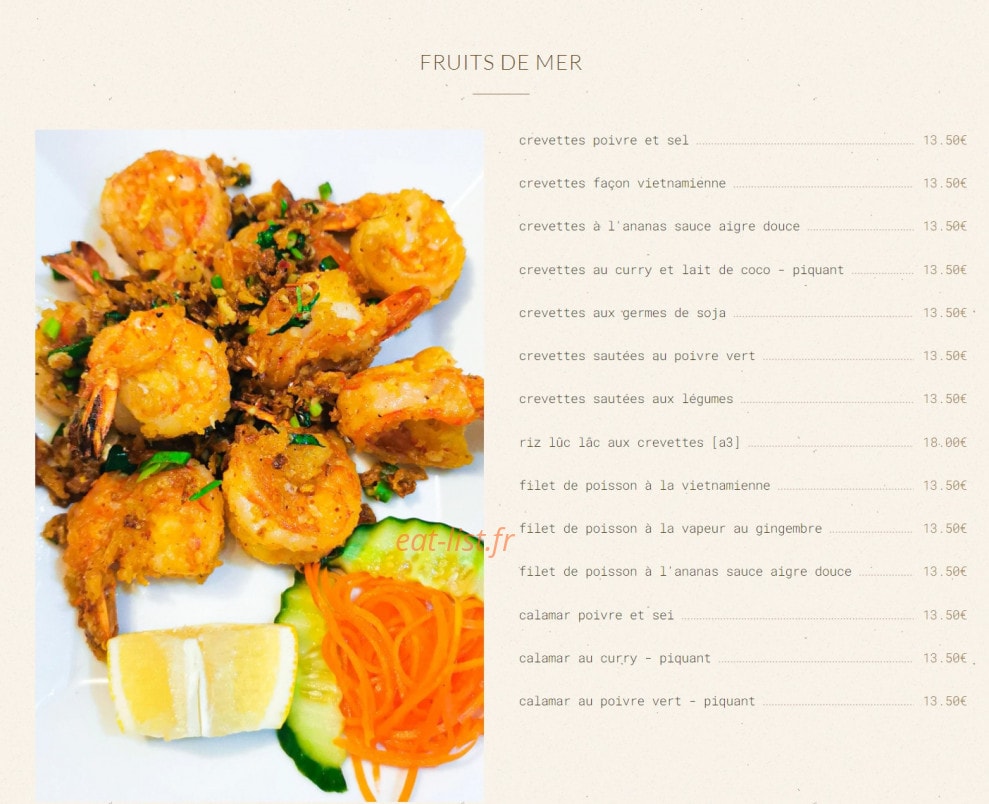 Chez Long — carte page 6