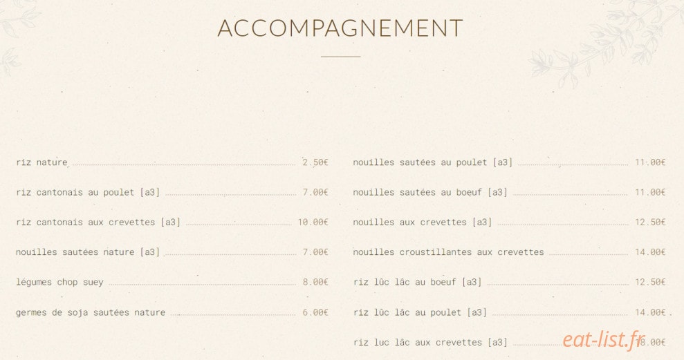Chez Long — carte page 9