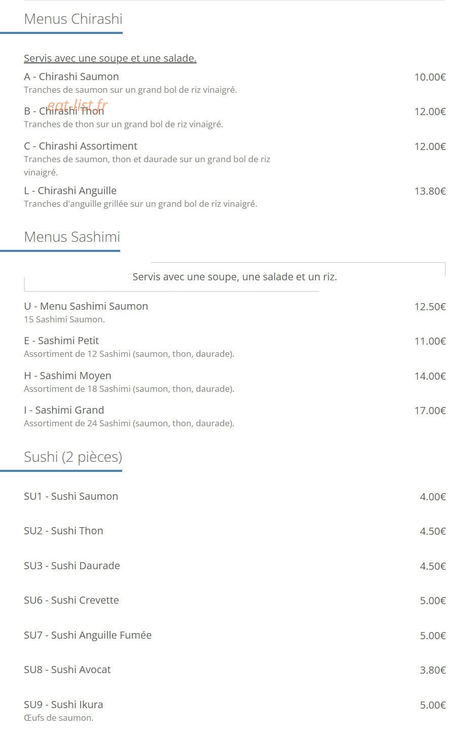 Chez Petit Hugo — carte page 7