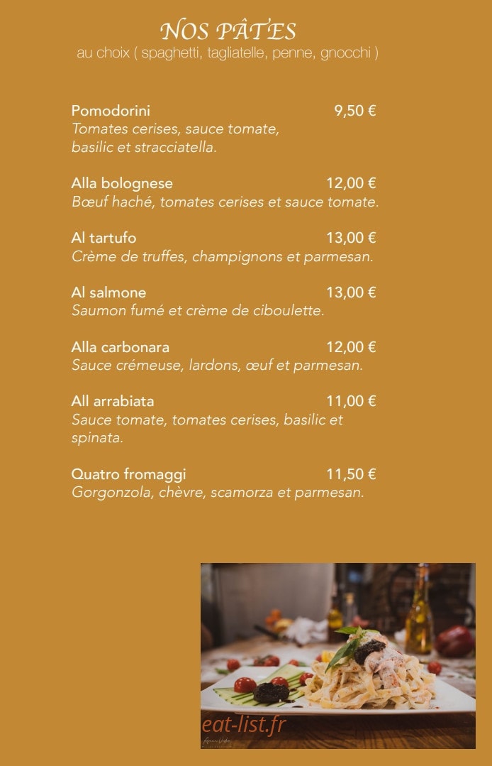 Chez Valentino — carte page 3
