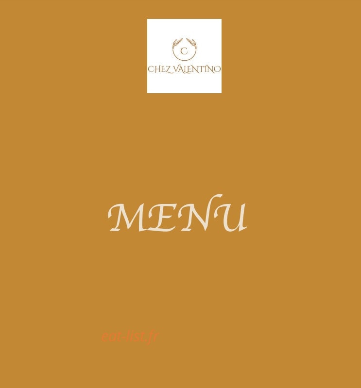 Chez Valentino — carte page 1