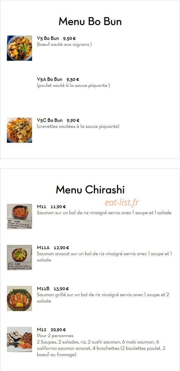 Chez Ye — carte page 15
