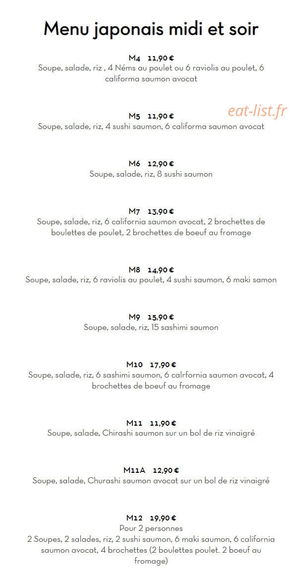 Chez Ye — carte page 17
