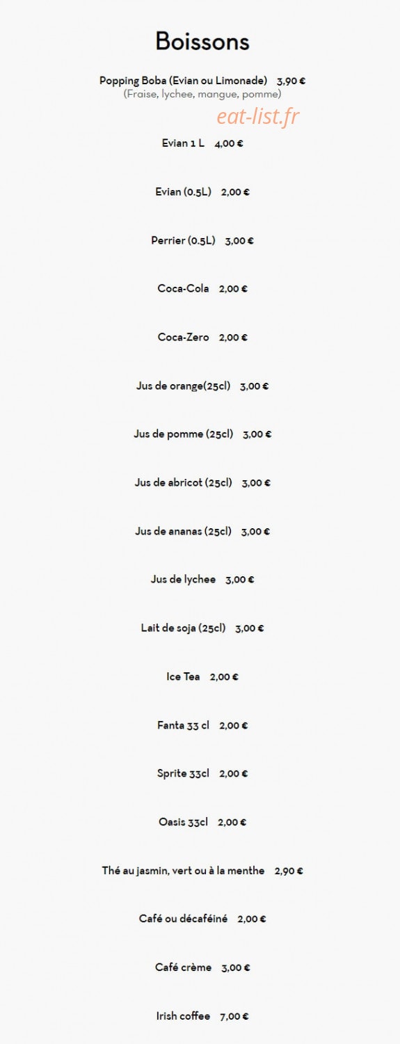 Chez Ye — carte page 23