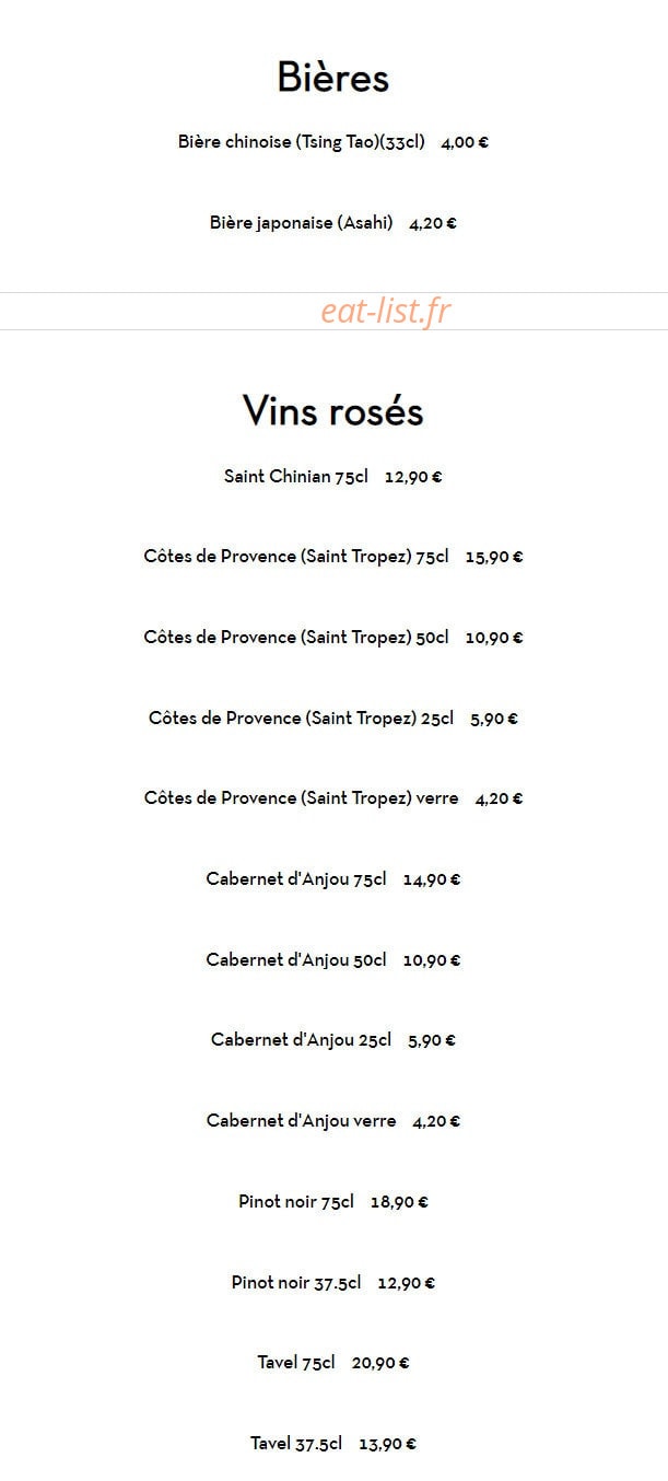 Chez Ye — carte page 24