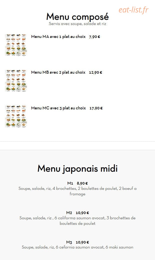 Chez Ye — carte page 16