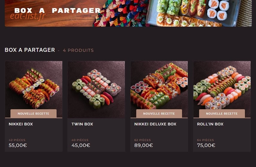 Côté Sushi — carte page 4
