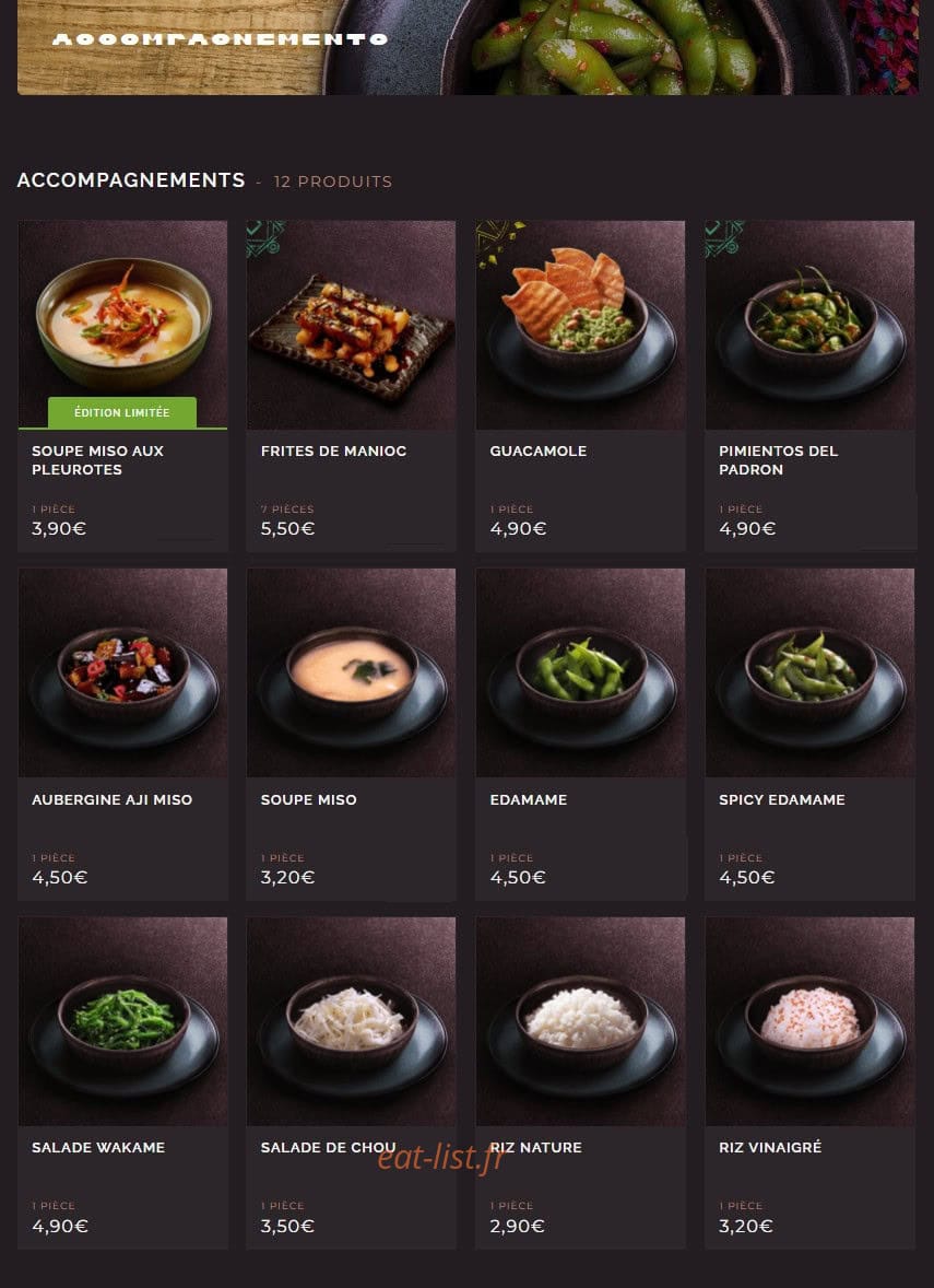 Côté Sushi — carte page 13