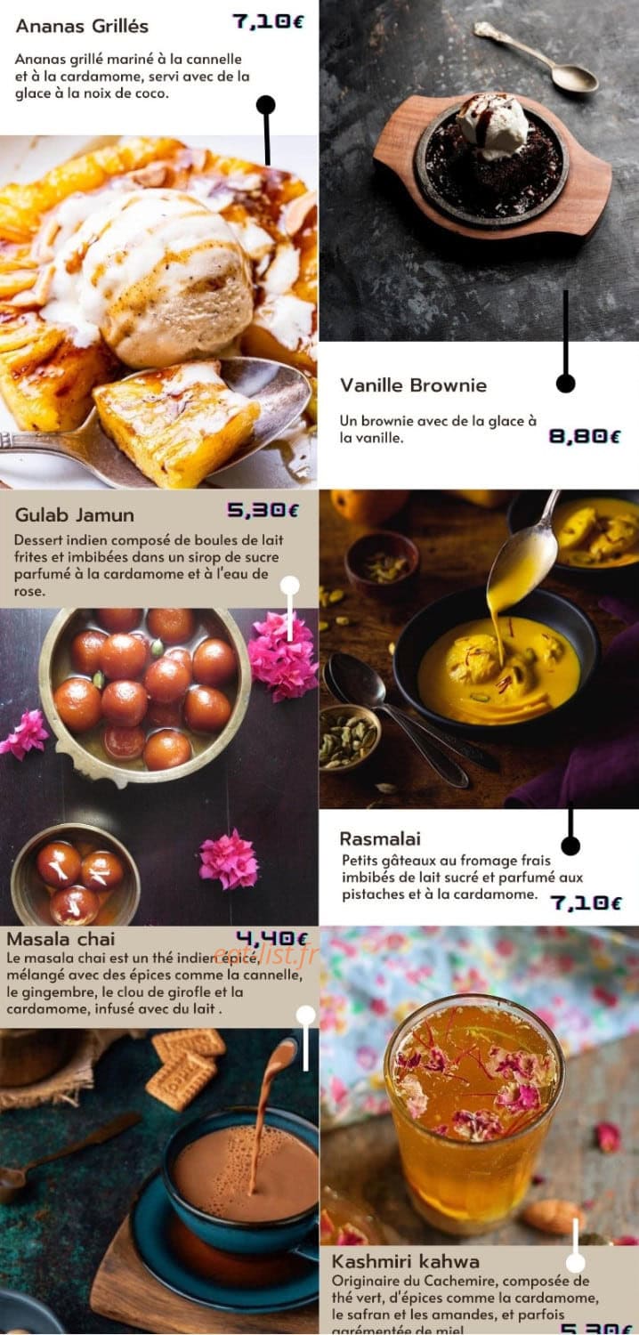 Curry Villa — carte page 8