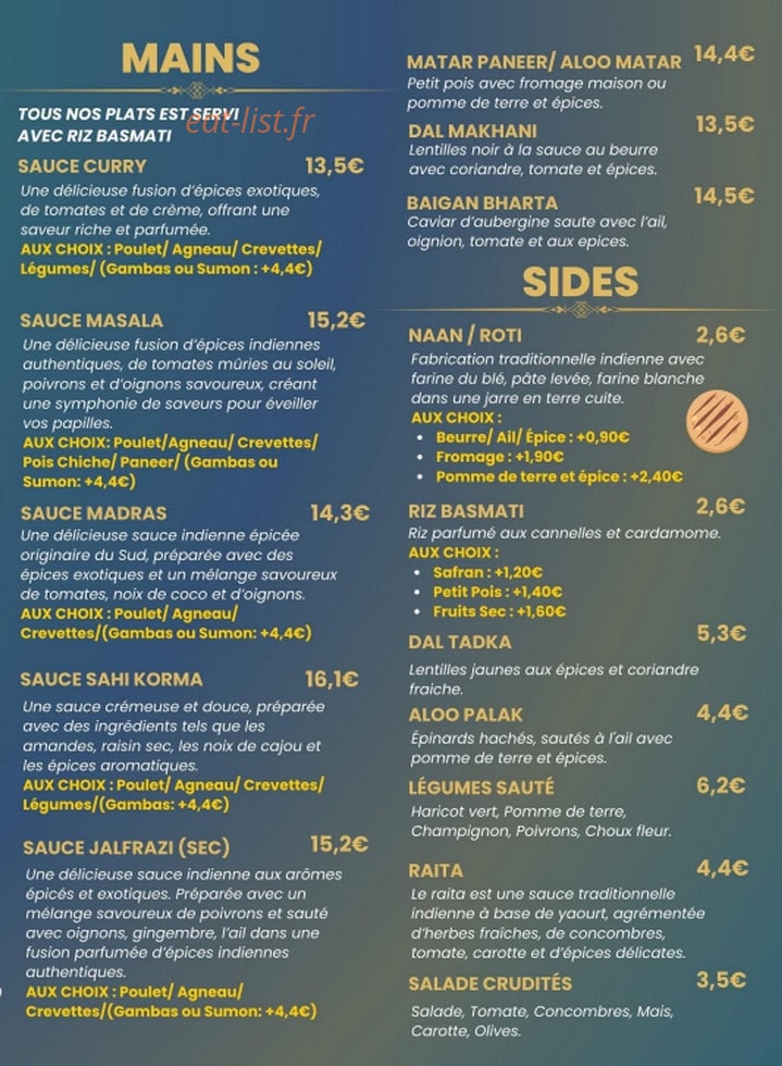 Curry Villa — carte page 5
