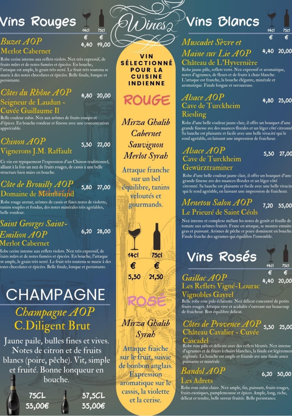 Curry Villa — carte page 7