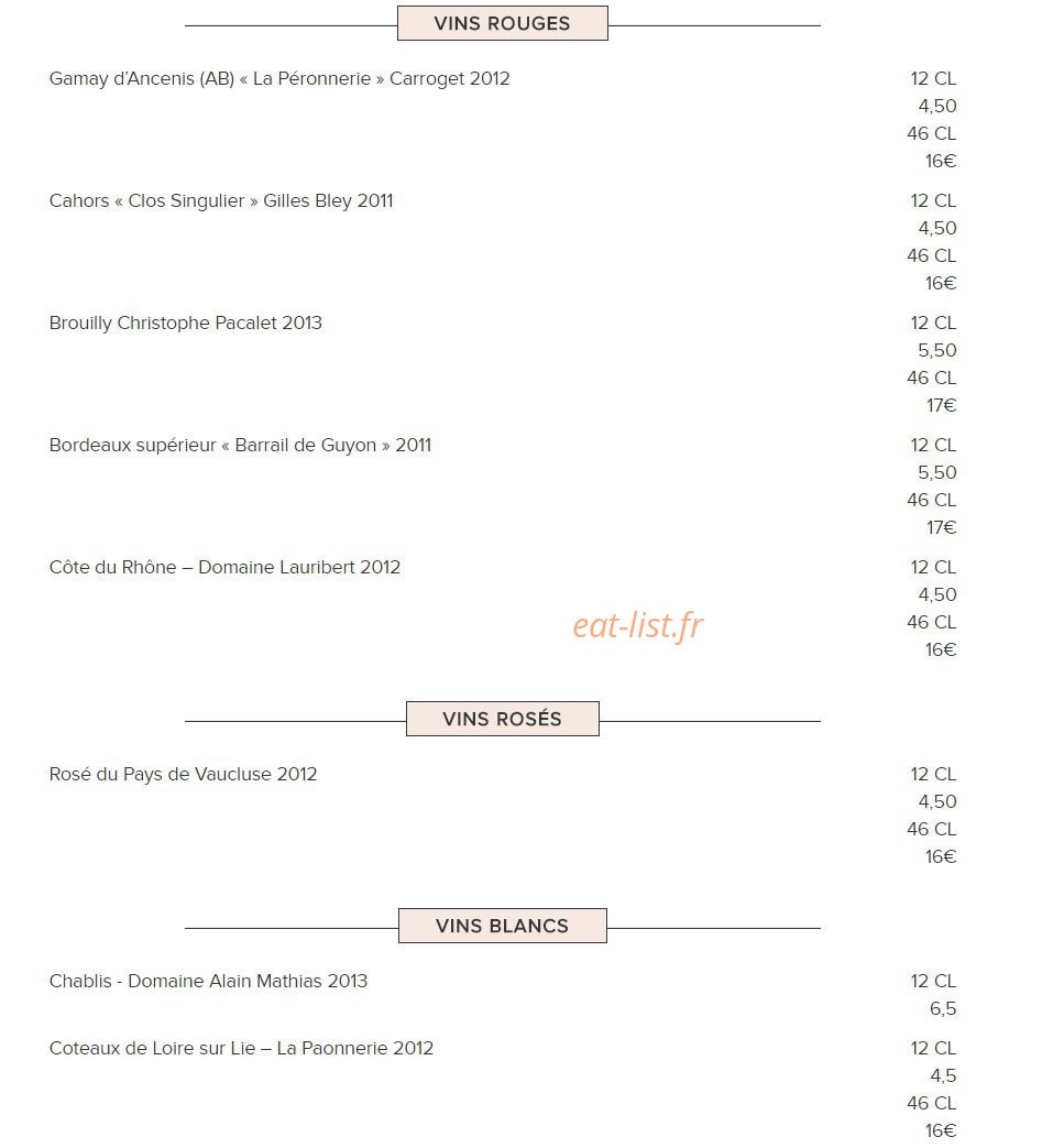 Entre les Vignes — carte page 3