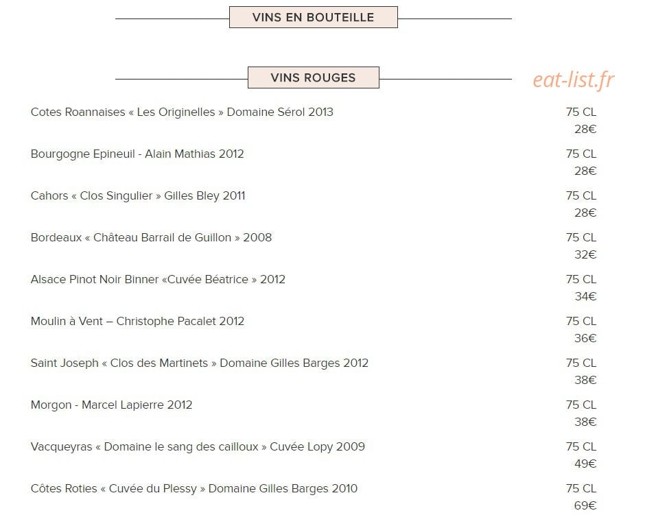 Entre les Vignes — carte page 4
