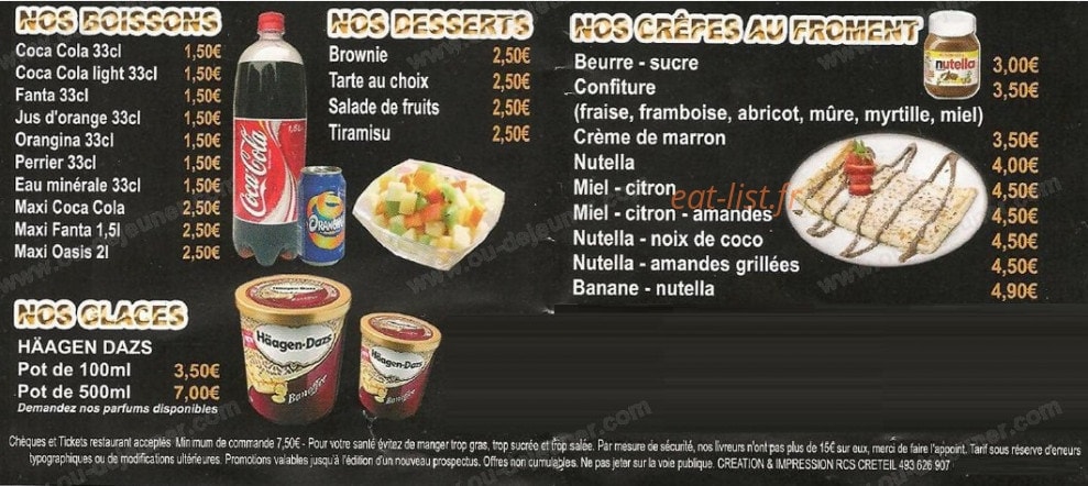 famous pizza — carte page 3