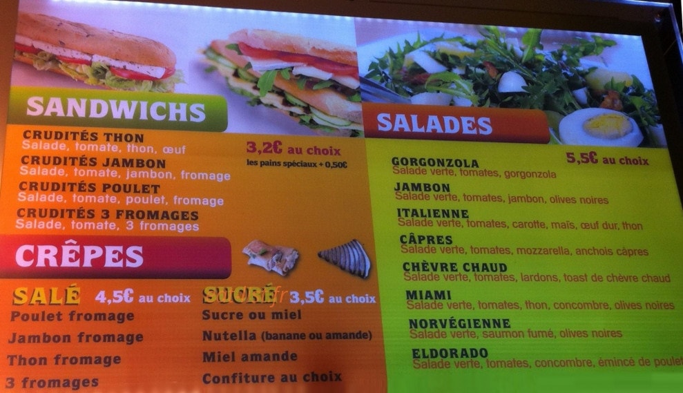 Fast food One Way — carte page 5
