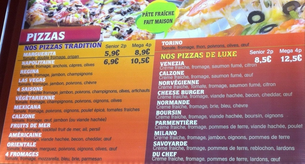 Fast food One Way — carte page 7