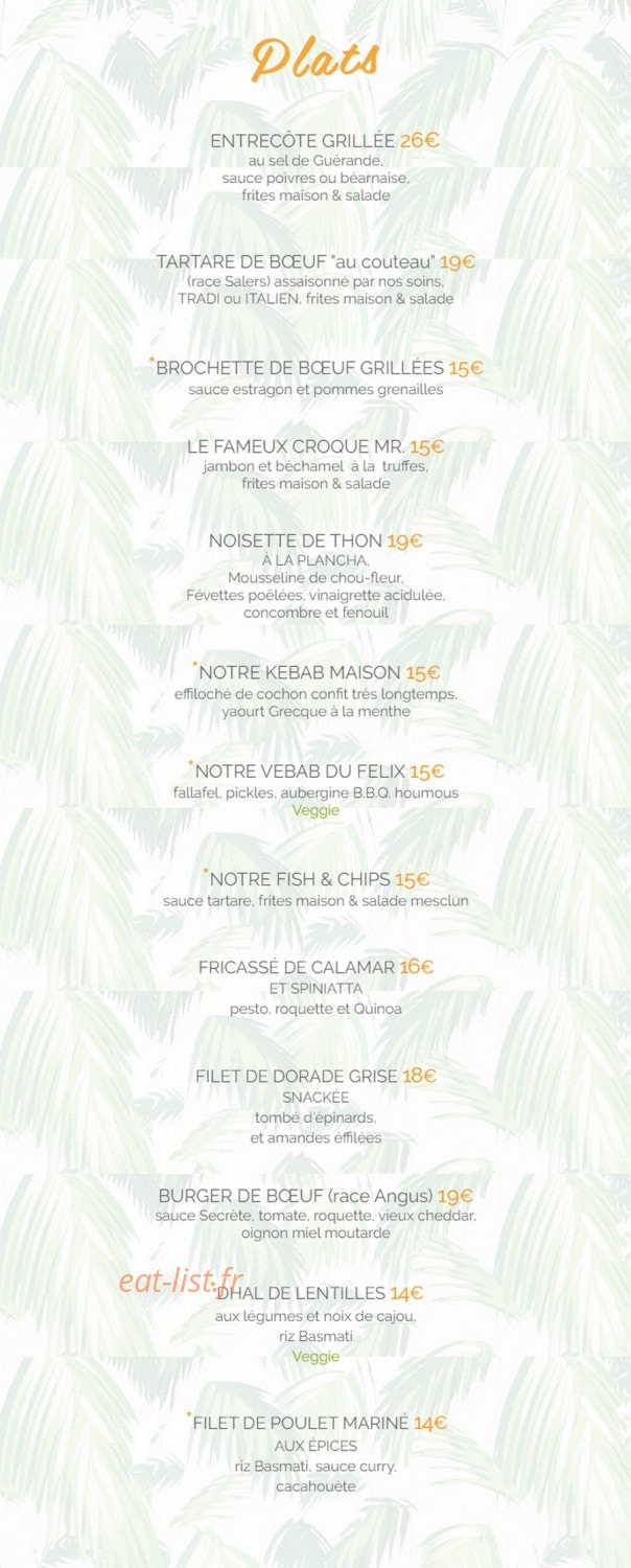 Félix Café — carte page 4