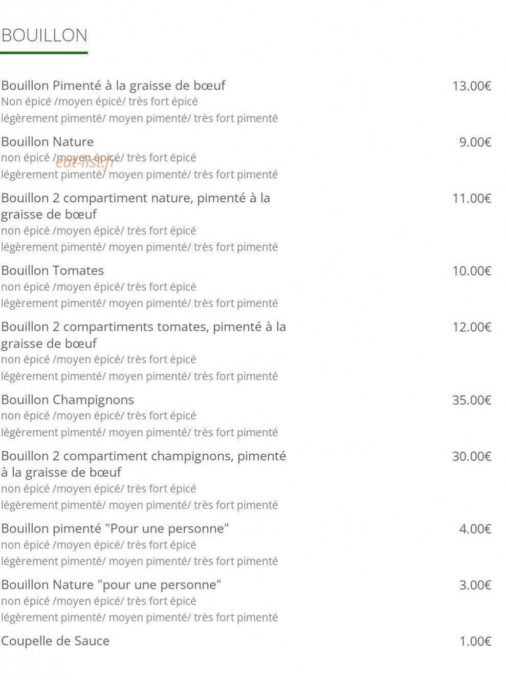 Fondue Chongqing — carte page 2