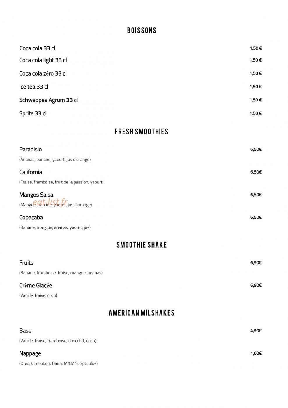Fresh and Pop — carte page 2
