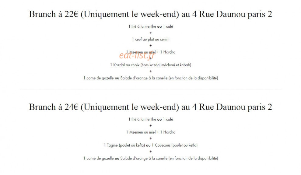 Gamila cantine — carte page 3
