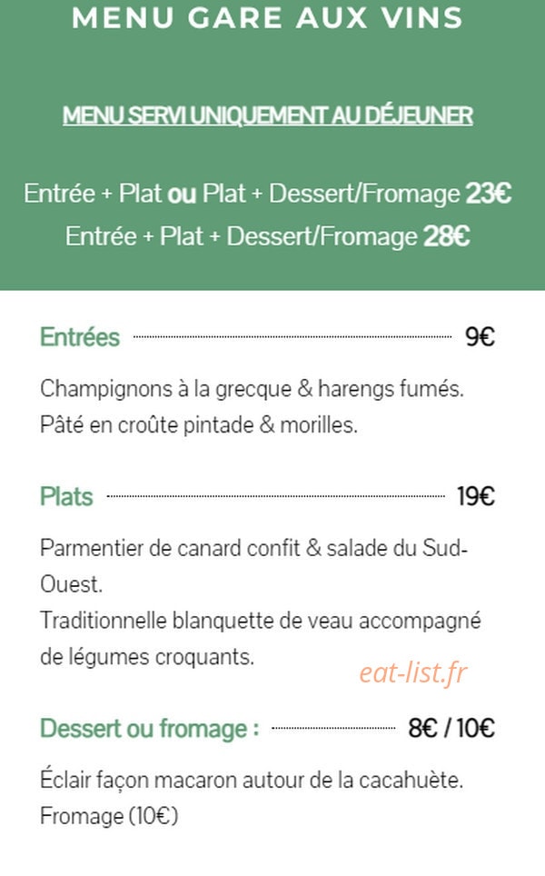 Gare Aux Vins — carte page 1