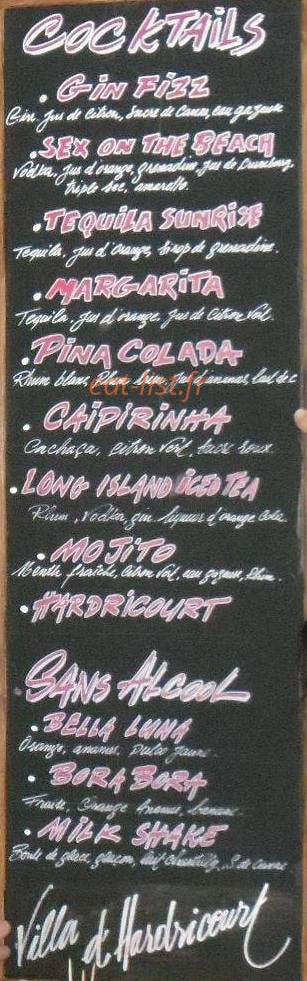 Gourmet de picpus — carte page 1