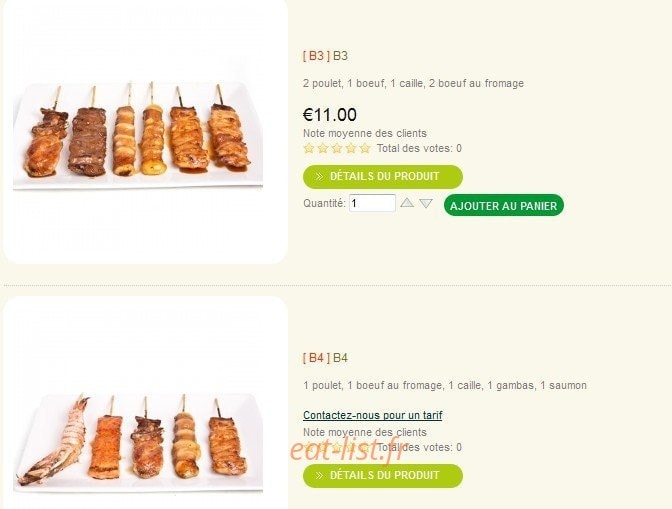 Hayashi Sushi — carte page 4
