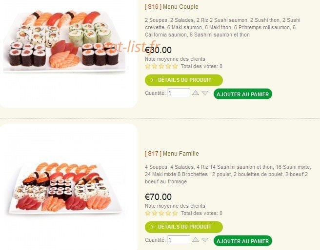 Hayashi Sushi — carte page 9