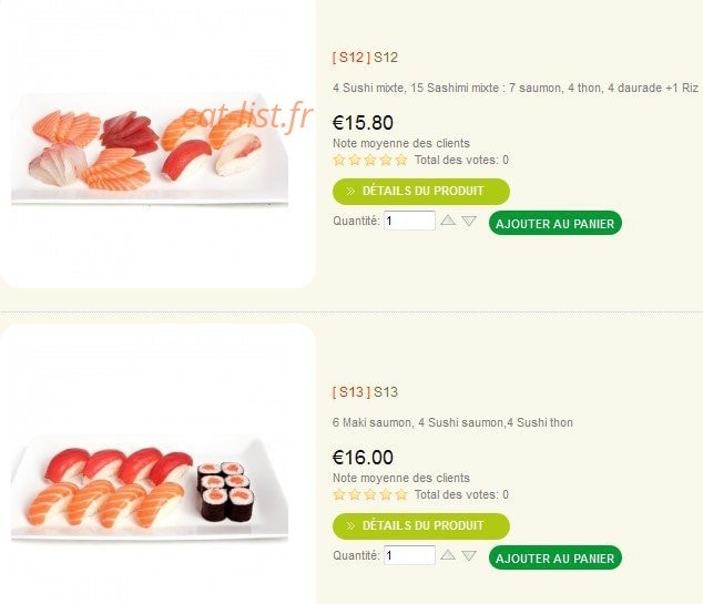 Hayashi Sushi — carte page 12