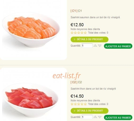 Hayashi Sushi — carte page 7