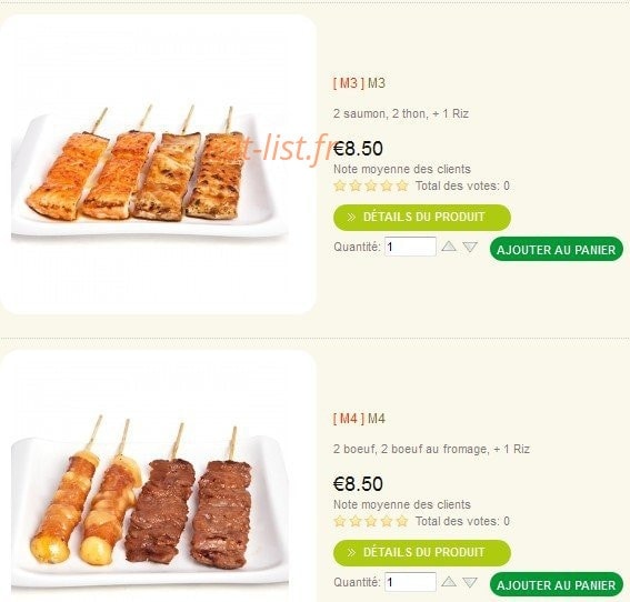 Hayashi Sushi — carte page 2