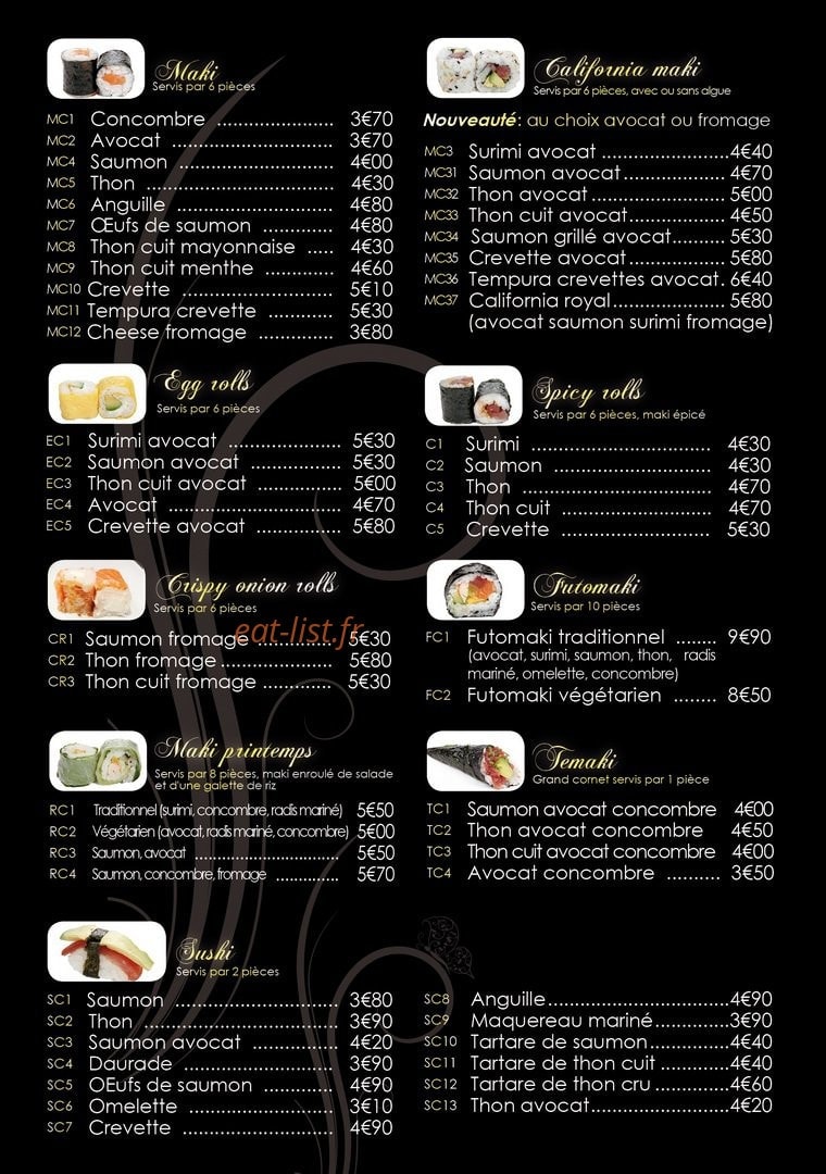 Hayashi — carte page 1