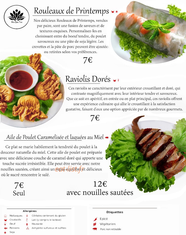Hoa sen tea — carte page 2
