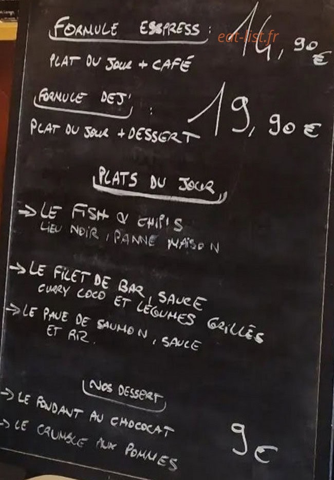 Kinous Burger — carte page 1