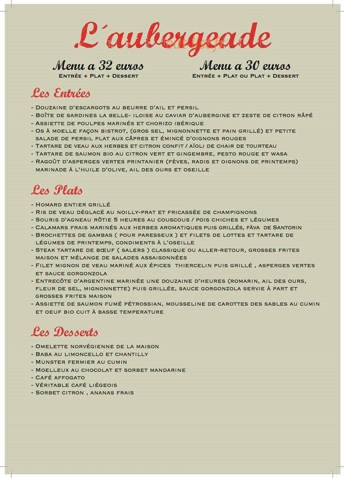 L'aubergeade — carte page 5