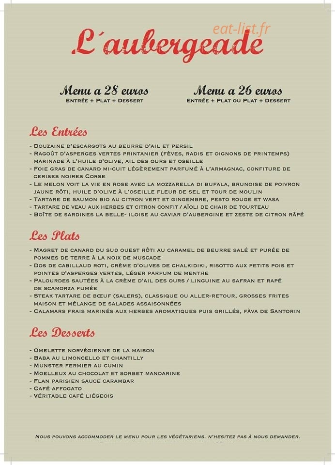 L'aubergeade — carte page 4