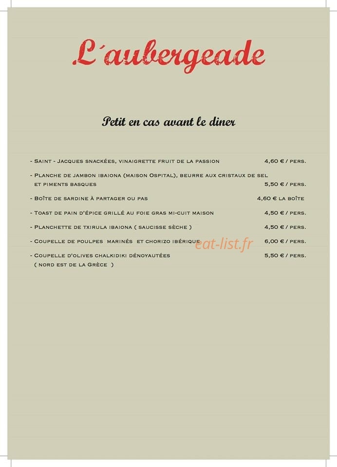 L'aubergeade — carte page 3